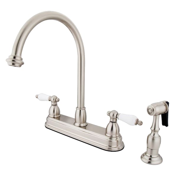 Restoration Centerset Kitchen Faucet, Brushed Nickel
